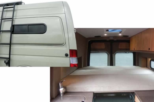 Fiberglass flares. Exterior option for a converted van.