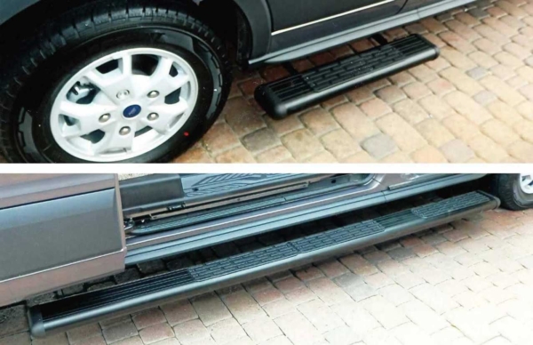 Grip steps. Exterior option for a converted van.